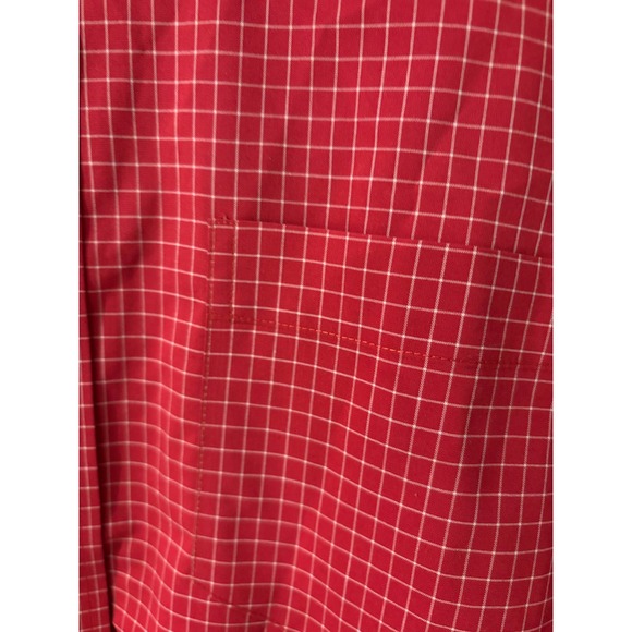 LL Bean Mens Red White Gingham Traditional Fit Long Sleeve Button Down Shirt XXL - Picture 2 of 4